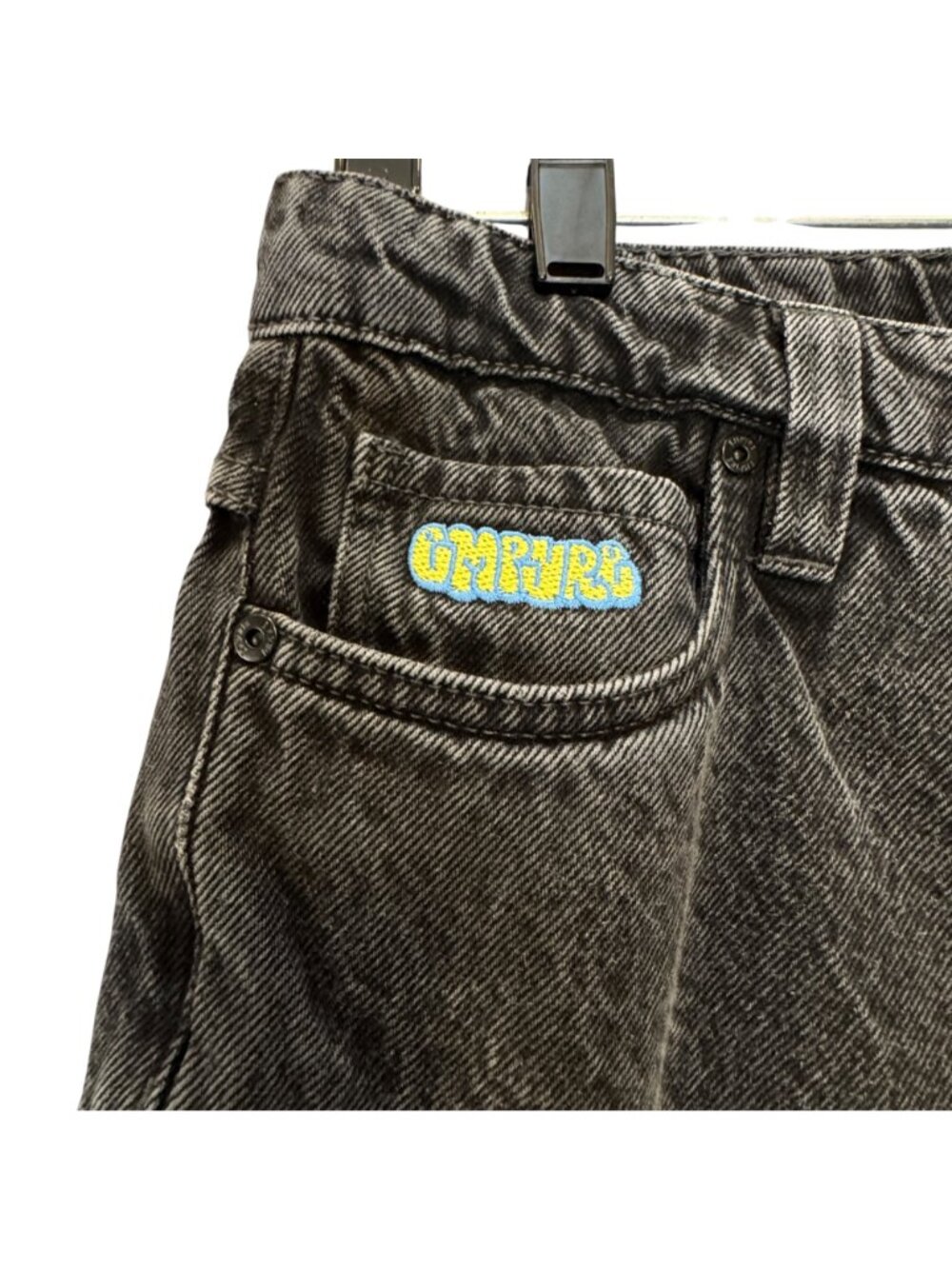 Empyre Men's Jeans Size 27 Black Acid Wash Y2K Skater Indie Casual Cropped - Picture 4 of 12